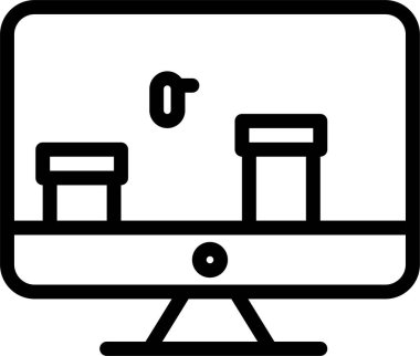 Havaalanı. Web simgesi basit illüstrasyon