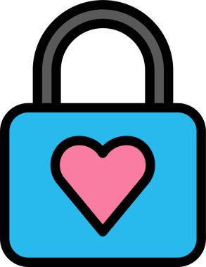 Kilit. Web simgesi basit illüstrasyon