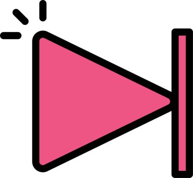 Oynayın. Web simgesi basit illüstrasyon