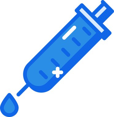 Enjeksiyon. Web simgesi basit illüstrasyon