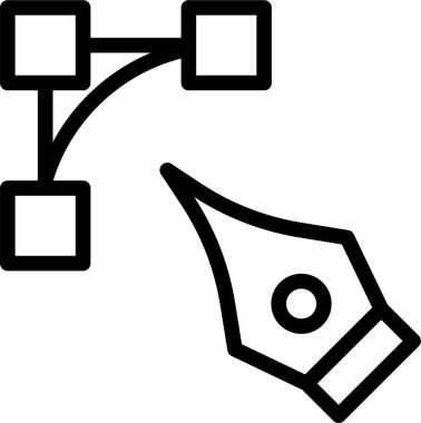 Kalem ağ simgesi, beyaz arkaplanda izole edilmiş basit vektör illüstrasyonu