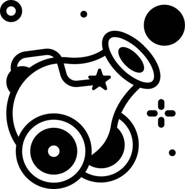 karnaval simgesi, vektör illüstrasyonu beyaz arkaplanda izole edildi