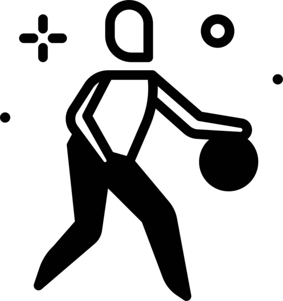 Koszykówka Web Ikona Prosta Ilustracja — Wektor stockowy