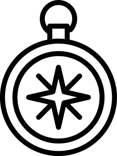 Ikona Kompasu Web Prosty Wektor Ilustracji — Wektor stockowy