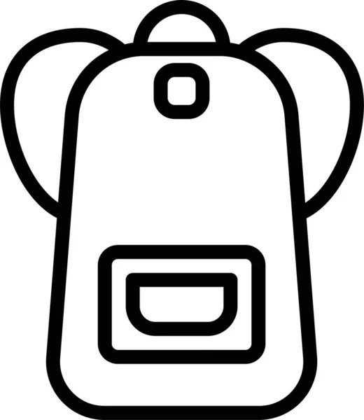 Backpack Ikon Web Ilustrasi Sederhana - Stok Vektor