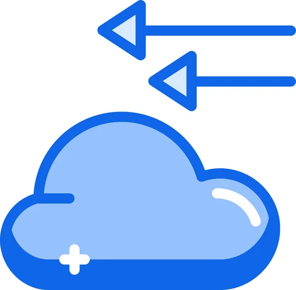 Ícone Web Nuvem Ilustração Vetorial Simples — Vetor de Stock