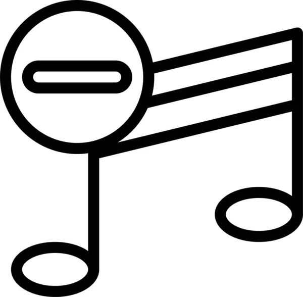 Nota Musicale Semplice Illustrazione — Vettoriale Stock