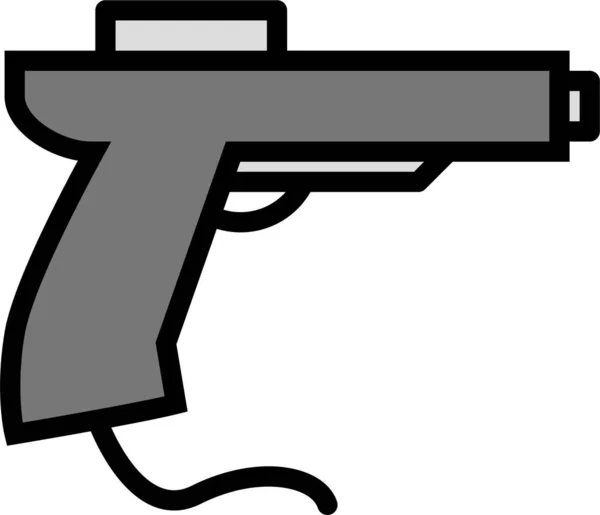 Pistola Icono Web Ilustración Simple — Vector de stock