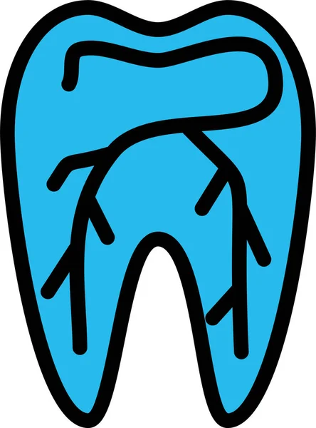 Atención Dental Ilustración Simple — Vector de stock