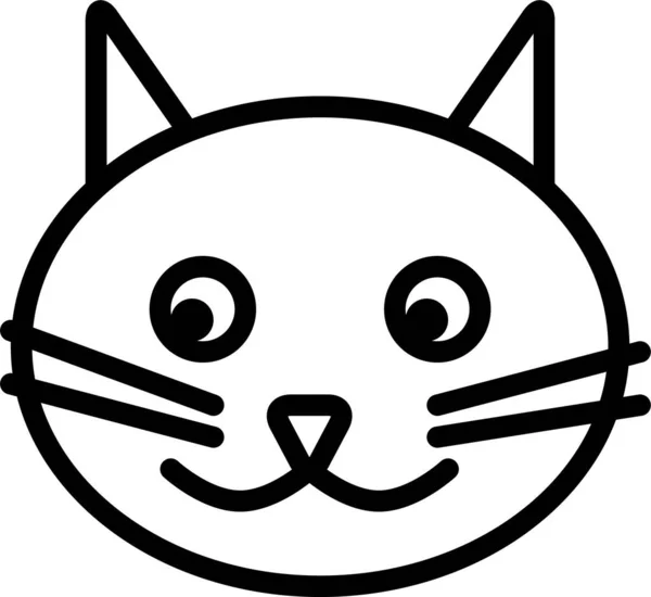 猫の顔 シンプルなデザイン — ストックベクタ