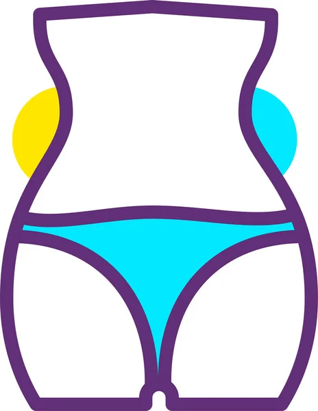 Bikini Icône Web Illustration Simple — Image vectorielle