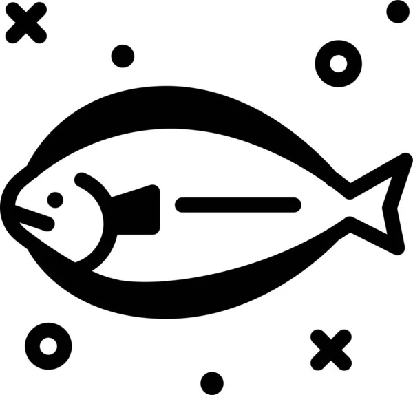 Pescado Icono Web Ilustración Simple — Vector de stock