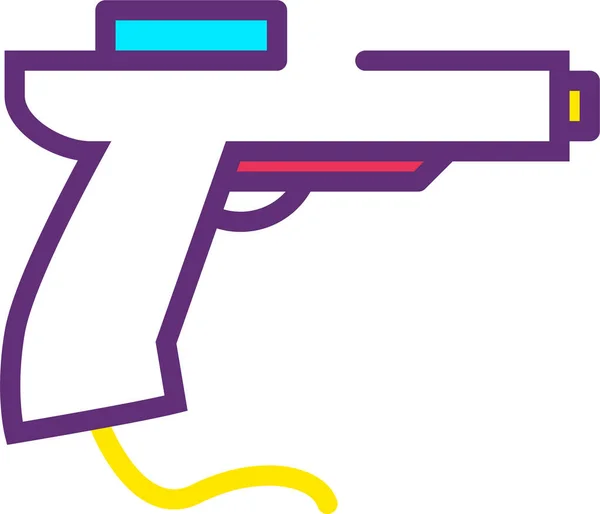 Pistola Icono Web Ilustración Simple — Vector de stock