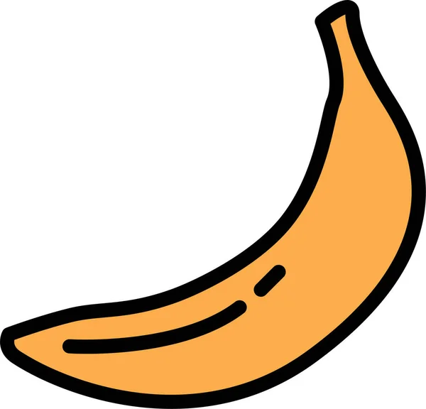 Banana Ícone Web Ilustração Simples — Vetor de Stock