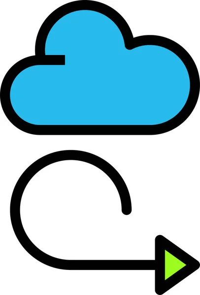 Cloud Web Icon Semplice Illustrazione Vettoriale — Vettoriale Stock