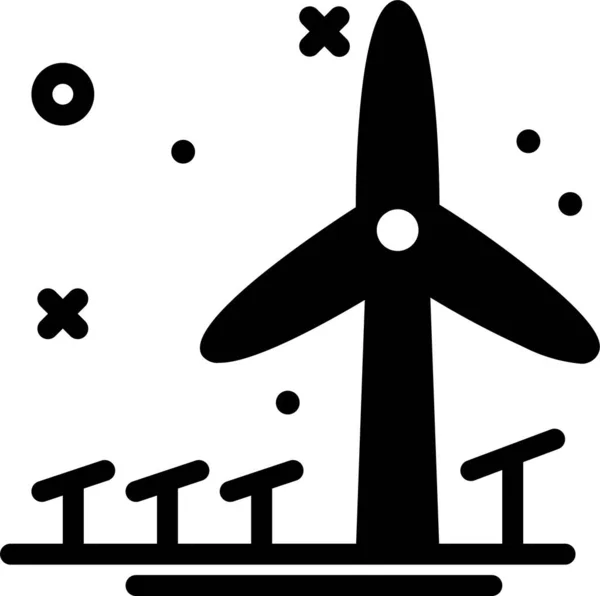 Ветряная Турбина Простой Дизайн — стоковый вектор