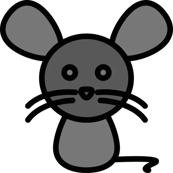 Jednoduché Vektorové Ilustrace Roztomilé Myši — Stockový vektor