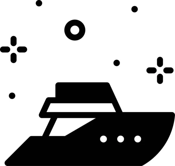 Bateau Icône Web Illustration Vectorielle Simple — Image vectorielle