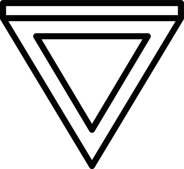 Dreieck Web Symbol Einfache Illustration — Stockvektor