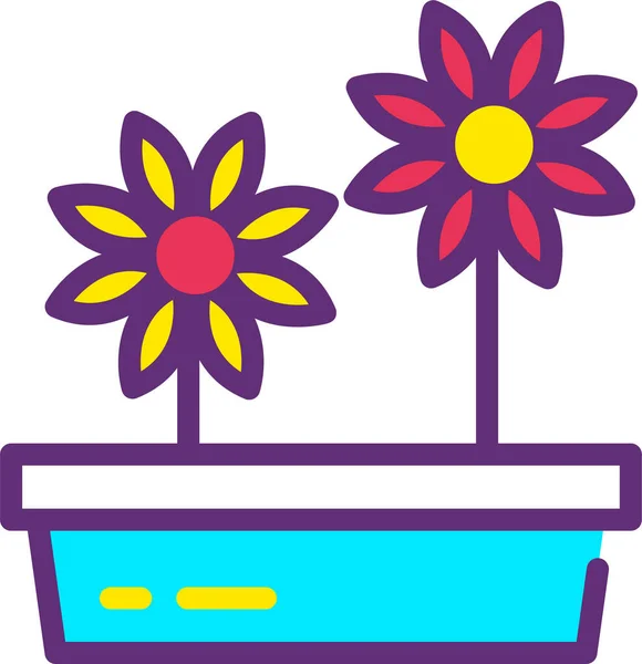Blume Web Symbol Einfache Illustration — Stockvektor