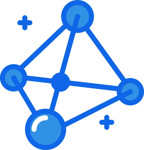 Molekuła Ikona Web Prosta Konstrukcja — Wektor stockowy