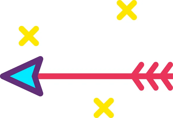 Bow Arrow Web Icon Semplice Illustrazione Vettoriale — Vettoriale Stock