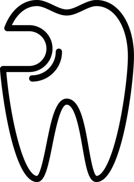 Zub Webová Ikona Jednoduchá Ilustrace — Stockový vektor