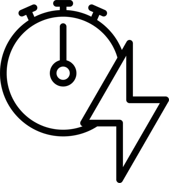 Horloge Icône Web Illustration Simple — Image vectorielle