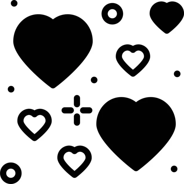 Hjärta Kärlek Valentine Alla Hjärtans Dag Romantik Relation Vektor Illustration — Stock vektor