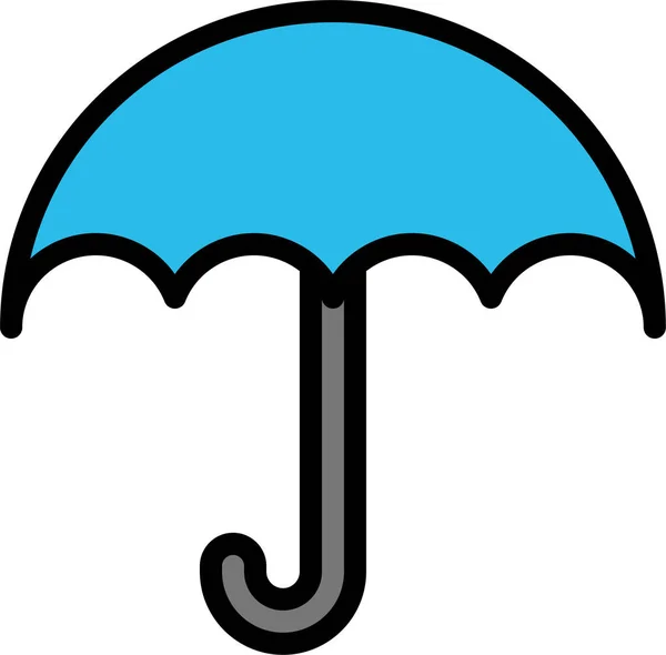 Ikona Internetowa Parasol Prosty Ilustracja — Wektor stockowy