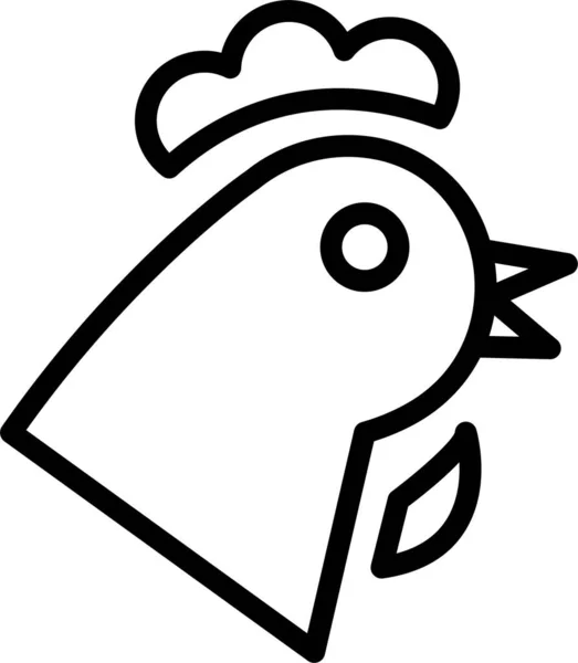 Icono Web Pollo Ilustración Vectorial — Vector de stock