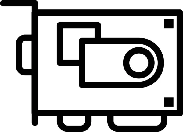 Icono Del Reproductor Multimedia Para Web Ilustración Vectorial — Vector de stock