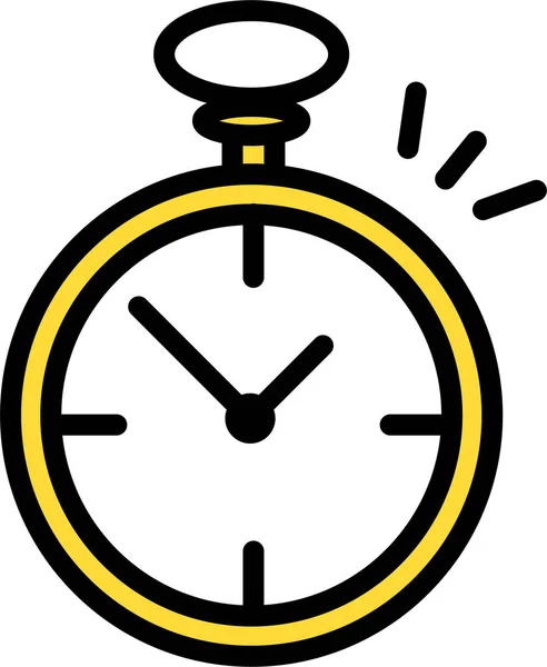 Ícone Relógio Ilustração Vetorial Isolada Fundo Branco — Vetor de Stock