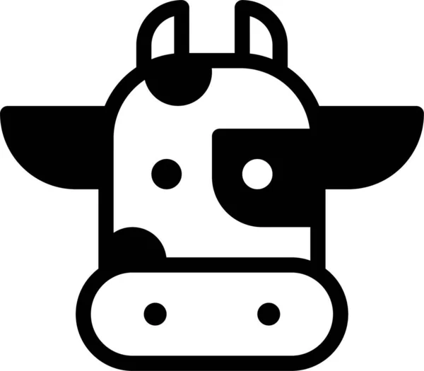 Vaca Icono Web Ilustración Simple — Archivo Imágenes Vectoriales