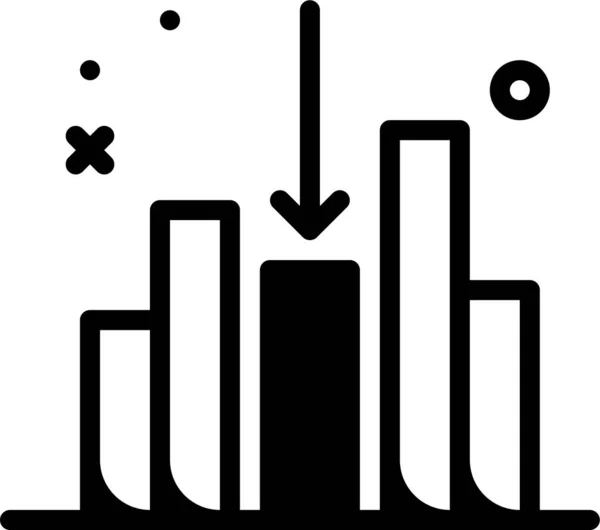 Estatística Analisar Ícone Ilustração Vetorial Isolado Fundo Branco — Vetor de Stock