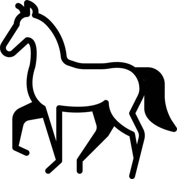 Cavalo Ícone Web Ilustração Simples —  Vetores de Stock