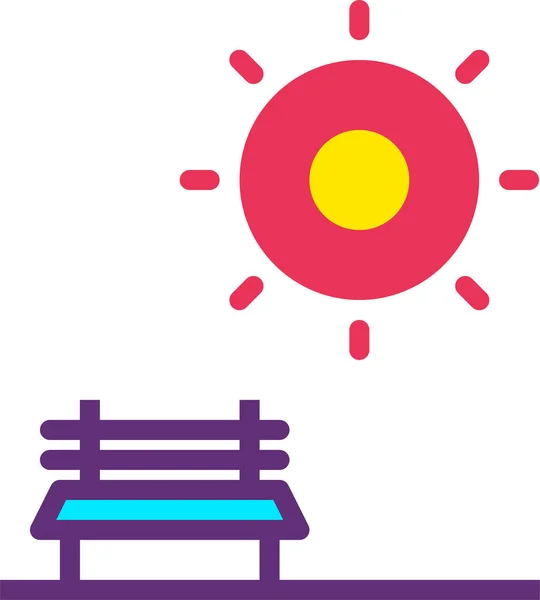 Sun Web Icon Simple Illustration — Stock Vector