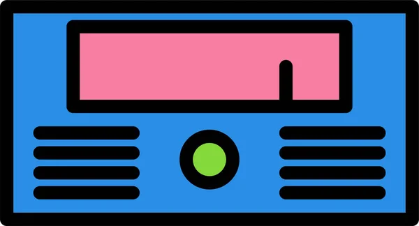 Radio Web Symbol Einfache Illustration — Stockvektor