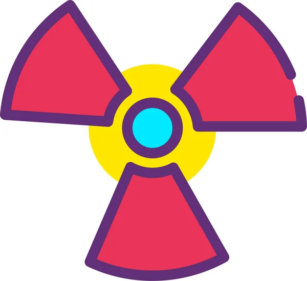 Nuclear Icono Web Ilustración Simple — Archivo Imágenes Vectoriales