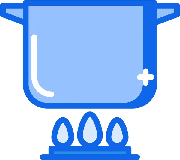 Ilustração Vetorial Pote Água Azul Branco — Vetor de Stock