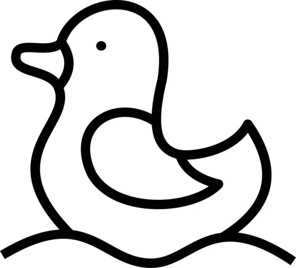 Pato Icono Web Ilustración Simple — Vector de stock