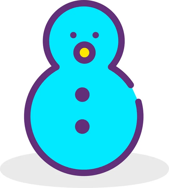 Сніговик Веб Іконка Проста Ілюстрація — стоковий вектор