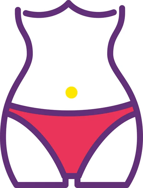 Bikini Icône Web Illustration Simple — Image vectorielle