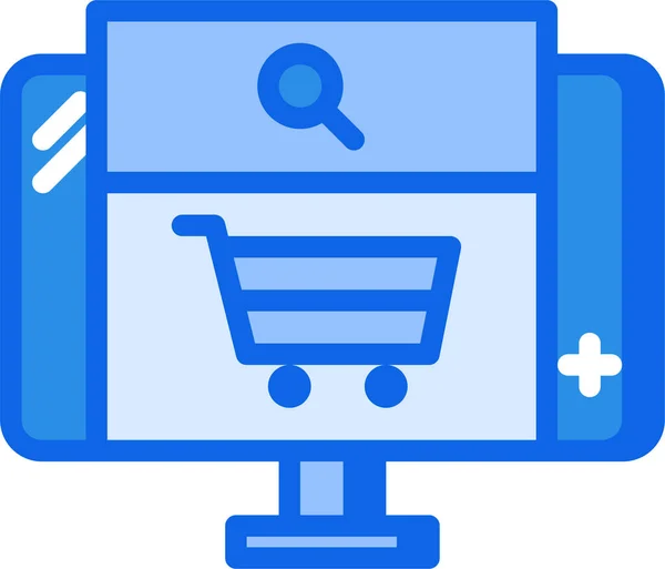 Shopping Cart Web Icon — Stock Vector