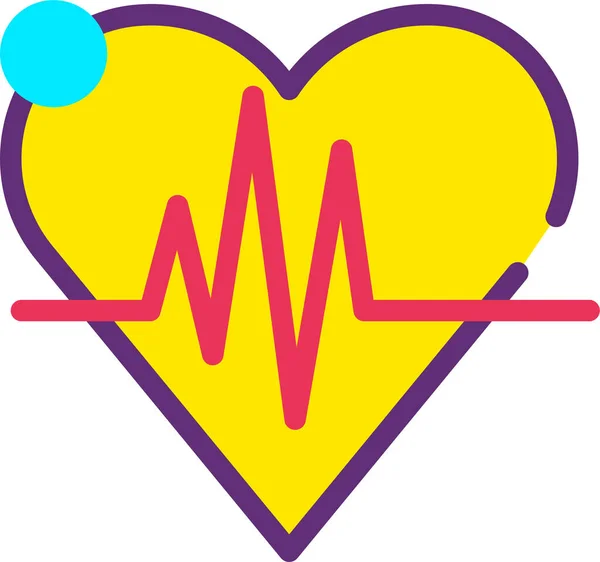 Καρδιακό Ρυθμό Εικονίδιο Ιστού — Διανυσματικό Αρχείο