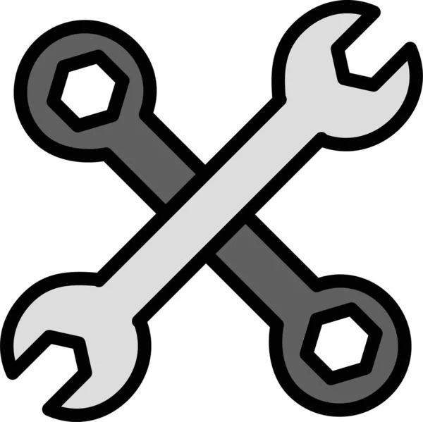 Wrench Web Icon Simple Illustration — Stock Vector