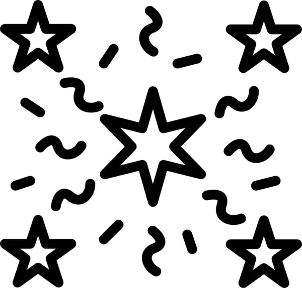 Stars Web Icon Simple Illustration — Stock Vector