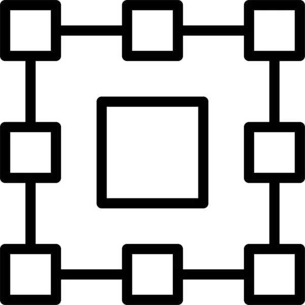 Netzwerk Web Symbol Einfache Illustration — Stockvektor
