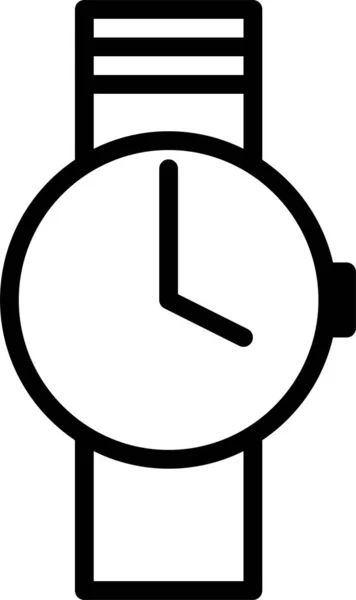 Beyaz Arkaplanda Izole Edilmiş Saat Simgesi Vektör Illüstrasyonu — Stok Vektör