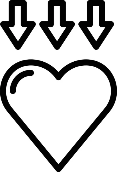 Corazón Icono Web Ilustración Simple — Archivo Imágenes Vectoriales